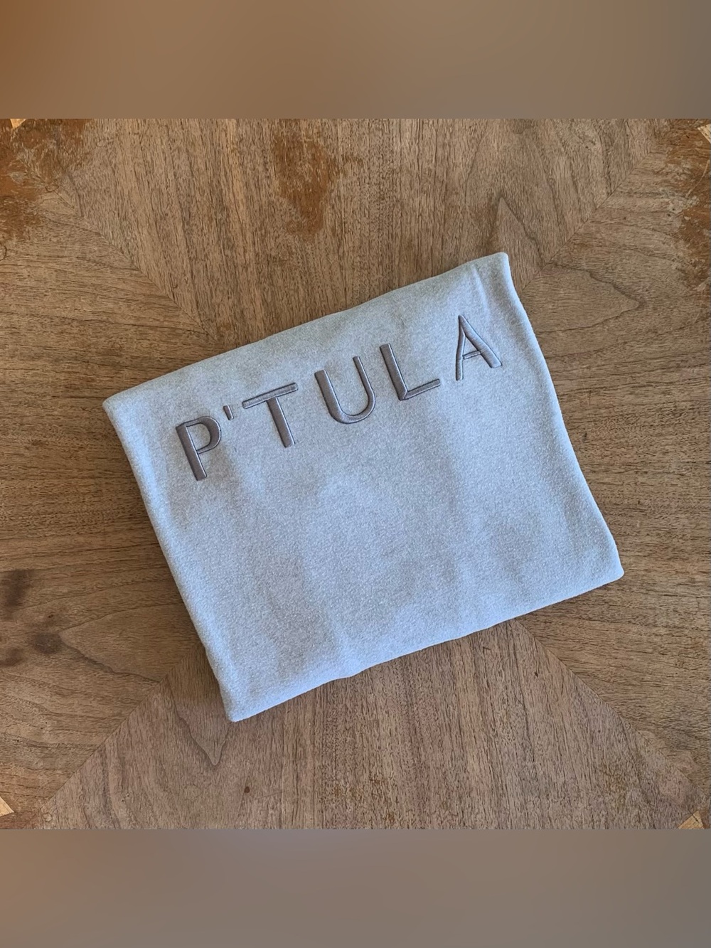 P’tula Grey Light Fleece Crew Sweatshirt